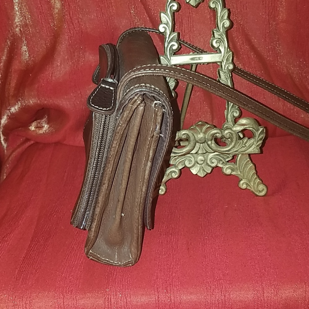 Fossil Brown Leather Crossbody - Picture 3 of 7